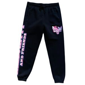 HELLO KITTY and Friends Black And Pink Sweat Lounge Pants